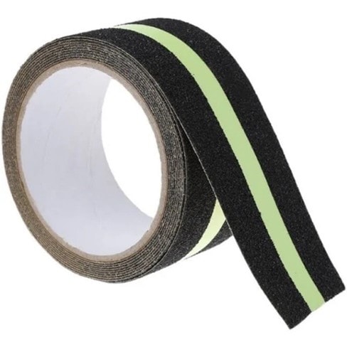 Black & Green Reflective Step Edge Anti Slip Tape